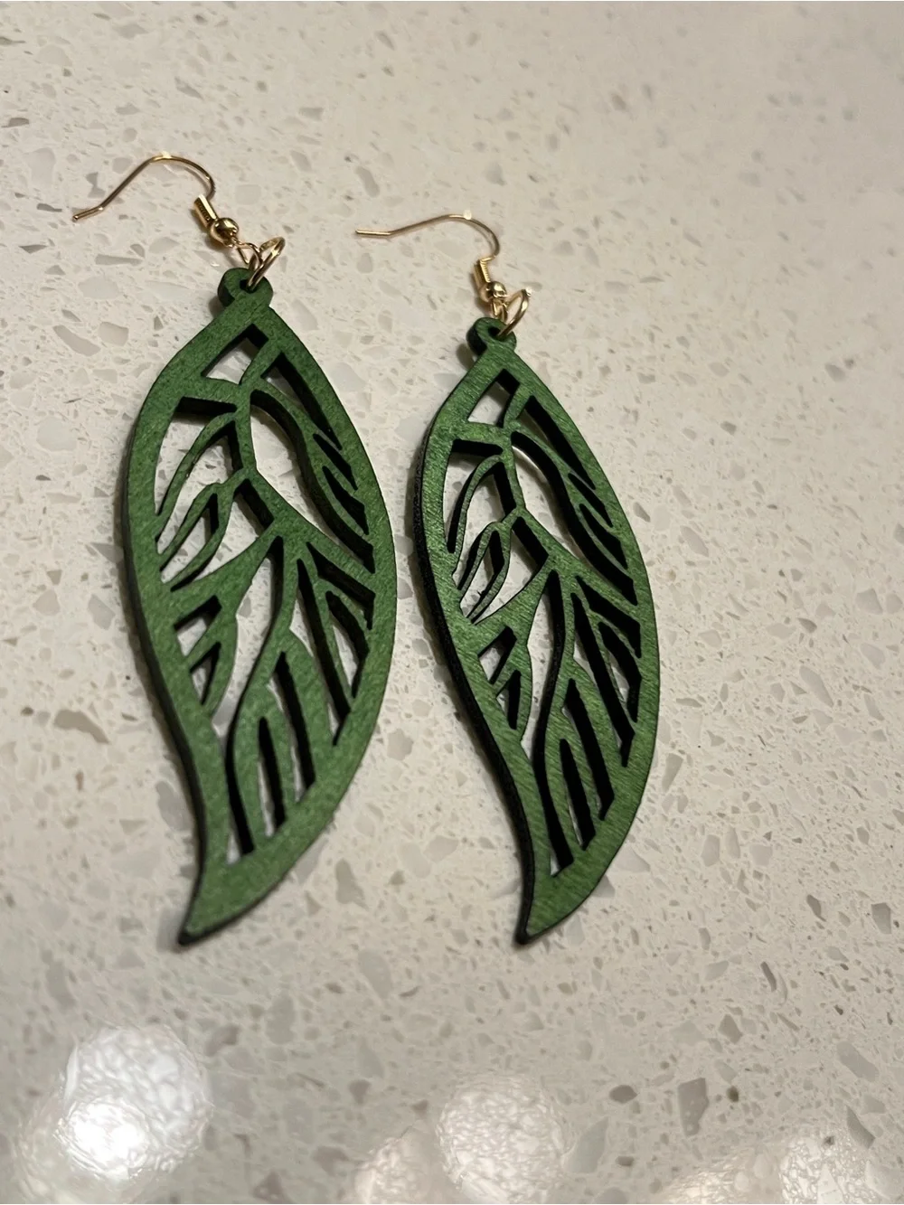 Hollow Out Leaf Drop Earrings